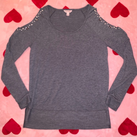 Shoulder Out Top Pearl/ Stone Accents at Shoulder by Juicy Couture - Picture 2 of 11